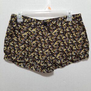 Miley Cyrus Max Azria shorts 9 floral print pleated girly feminine coquette
